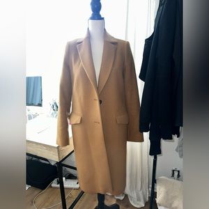 Zara wool blend long double breasted coat